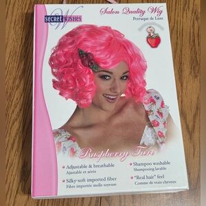 Secret Wishes Strawberry Shortcake 'Raspberry Tart' Pink Curls Wig Rubie's 2011